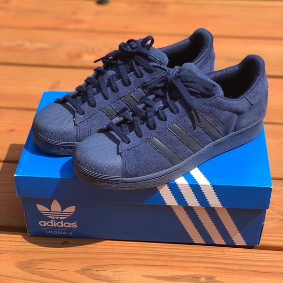 superstar adidas navy blue